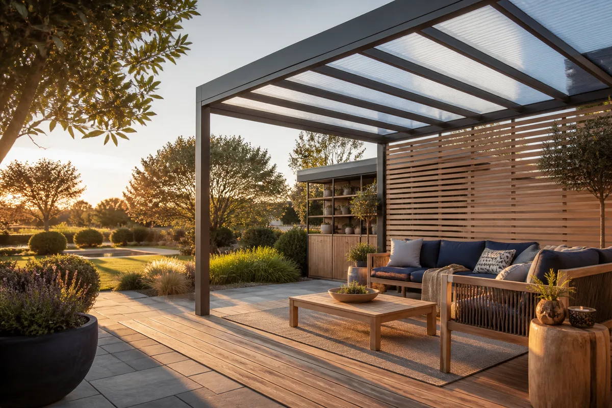 Abri de jardin à toiture polycarbonate : lumière et légèreté